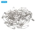 thumbnail image 3 of Uxcell Safety Pins 1.5 Inch Metal Nickel Plated Curved Sewing Pins Silver Tone 50Pcs, 3 of 5