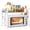 white, variant on Eunos Microwave Oven Rack Baker's Rack 2-Tier Shelf Adjustable Toaster Oven Rack for Kitchen with 6 Hooks for Kitchen Counter Black