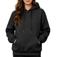 thumbnail image 2 of Hoodies for Women Casual Drawstring Hooded Sweatshirts Pullover Fall Winter Clothing with Hood and Pocket 3XL, 2 of 7