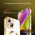 thumbnail image 2 of Designed for iPhone 14 Case [Compatible with MagSafe Charger&Wallet ] Ultra Clear Shockproof Protective Cell Phone Cover Non-Yellowing Flexible Thin Covers-Gold, 2 of 7