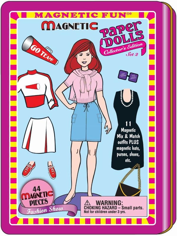 magnetic paper dolls in tin