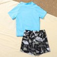 thumbnail image 5 of GYRATEDREAM Boys Two Piece Rash Guard Swimsuits Kids Short Sleeve Sunsuit Swimwear Sets 1-5 Years, 5 of 7