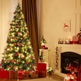 thumbnail image 2 of Patiojoy 7ft Pre-lit Christmas Tree Artificial Christmas Tree Includes 350 LED Lights & 1178 Branch Tips, 2 of 10