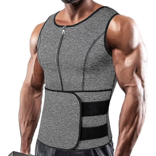 All Black 2 Hook Chaleco deportivo de neopreno para hombre, chaleco de Sauna para postura correcta, soporte para la espalda