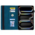 thumbnail image 3 of ELEHOLD Multi-Angle Stand Leather Case for iPad Pro 11 inch 2024 with Card Slots Kickstand Shockproof Business Men Women Case for iPad Pro 11" 2024,Blue, 3 of 7