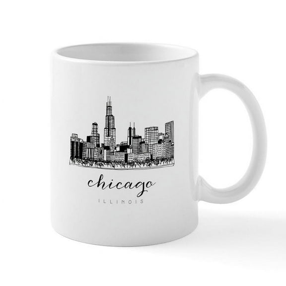 CafePress - Chicago - 11 oz Ceramic Mug - Novelty Coffee Tea Cup