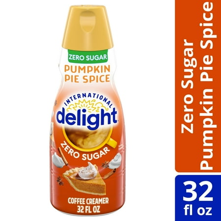 International Delight Zero Sugar Pumpkin Pie Spice Coffee Creamer Bottle, 32 fl oz