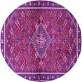 thumbnail image 1 of Ahgly Company Indoor Round Persian Purple Traditional Area Rugs, 7' Round, 1 of 4