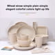 thumbnail image 5 of Cateissary Juego de platos para niños duraderos y livianos, platos y cuencos irrompibles y de plástico fácil de limpiar para niños Mostrada Beige, 5 of 6