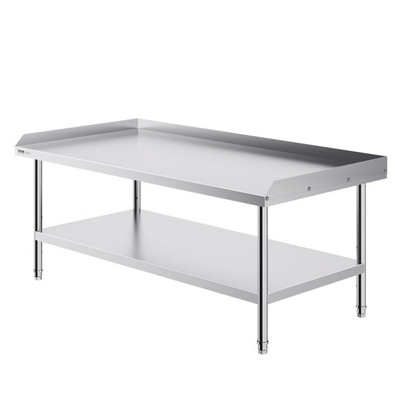 STAWAY Stainless Steel Work Table - Heavy Duty 30 x 60 Inch Food Prep Table with Backsplash, Adjustable Shelves, NSF Certified for Restaurant and Home Use