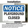 thumbnail image 3 of (2 Pack) Playground Closed OSHA Notice Sign 7 Inch X 5 Inch Vinyl Label Decal Sticker Weather Resistant, UV Protected for Workplace, Business, and Construction Site, Made in the USA, 3 of 7