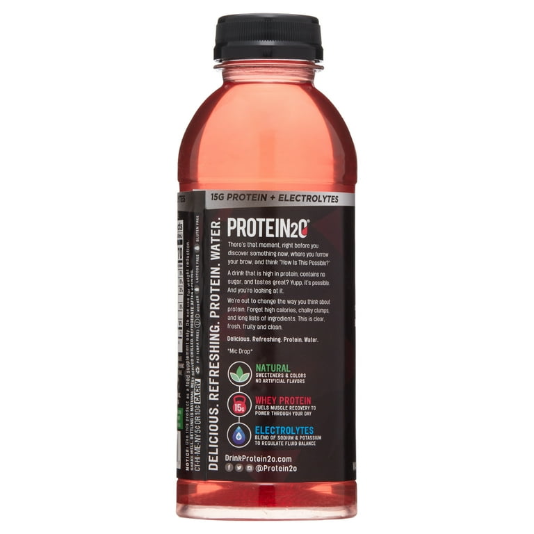 Protein2o 20g Whey Protein Isolate Infused Water Plus Electrolytes, Sugar  Free Sports Drink, Ready To Drink, Gluten Free, Lactose Free, 20g Variety