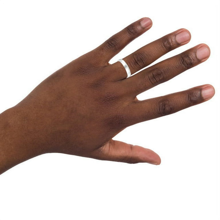 4mm 10k white 2024 gold wedding band