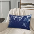 thumbnail image 5 of Uemuo Christmas Blue Print Throw Pillow Case – Cozy & Soft Cushion Cover, Hypoallergenic Pillow Case for Sleeping, Perfect for Women with Envelope Closure-14"x20", 5 of 6
