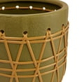 thumbnail image 3 of Bloomingville Stoneware Planter with Woven Design, Green, 3 of 7