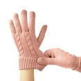 thumbnail image 2 of Besolor Winter Warm Gloves for Women, Thermal Cable Knit Elastic Cuff Gloves for Cold Weather, Touchscreen Fingers, 2 of 5