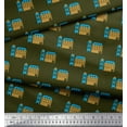 thumbnail image 2 of Soimoi Rayon Fabric House Architectural Printed Fabric 1 Yard 42 Inch Wide, 2 of 5
