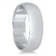 thumbnail image 2 of SZUL Women's 6mm Domed Comfort Fit Wedding Band in 10K White Gold, 2 of 4