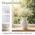 thumbnail image 2 of Unique Bargains Modern Ceramic Vase for Table Vase Bright White 4.7"L x 4.7"W x 6.5"H, 2 of 6