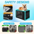 thumbnail image 4 of Extra Large Pet Carrier 24"x17"x17" for Large Cat or Medium Dog, Collapsible Soft Sided Dog cat Carrier for Long Trips with Lockable Safety Zippers(Black), 4 of 15