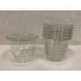 thumbnail image 2 of 200sets 12oz. Plastic Ultra Clear squat Cups with flat lids without x slotted is for Cupcake, icecream, 2 of 4