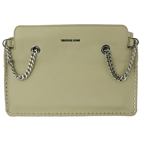 Michael Kors Women's Large Astor Leather Satchel Top-Handle Bag - Cement