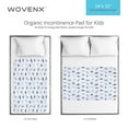 thumbnail image 6 of WOVENX Organic Incontinence Pads for Kids & Toddlers - 5 Layer Waterproof Protectors for Overnight Bed Wetting - Reusable & Washable Pee Pads - Fits Twin to Full Size Beds - 34" x 52" Dinosaur, 6 of 10
