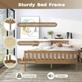 thumbnail image 4 of Queen Bed Frame with headboard, Wood Platform Bed Frame with Wood Slat Support, Modern Platform Bed for Teens, Boys, Girls, No Box Spring Needed, Oak, 4 of 6