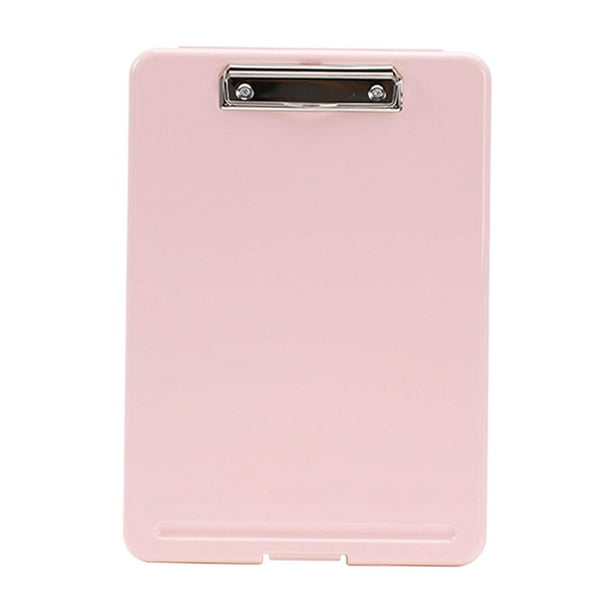 Portapapeles A4, carpeta impermeable para documentos, bloc de notas, estuche para papeles de prueba, se puede colgar Rosa