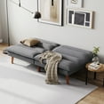 thumbnail image 3 of LINSY HOME Loveseat, Convertible Futon Sofa Bed for Living Room, Dark Gray, 3 of 10