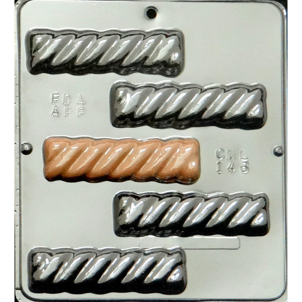 146 Twisted Candy Bar Chocolate Candy Mold