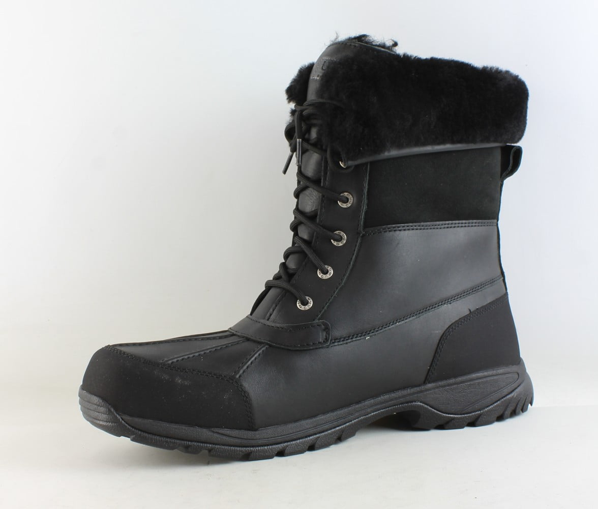 UGG Mens Butte Black Snow Boots Size 