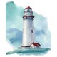 thumbnail image 2 of Pintado a mano sobre lienzo DIY pintura al óleo del faro por números Kit de dibujo adornos Likrtyny decoración de arte, 2 of 9