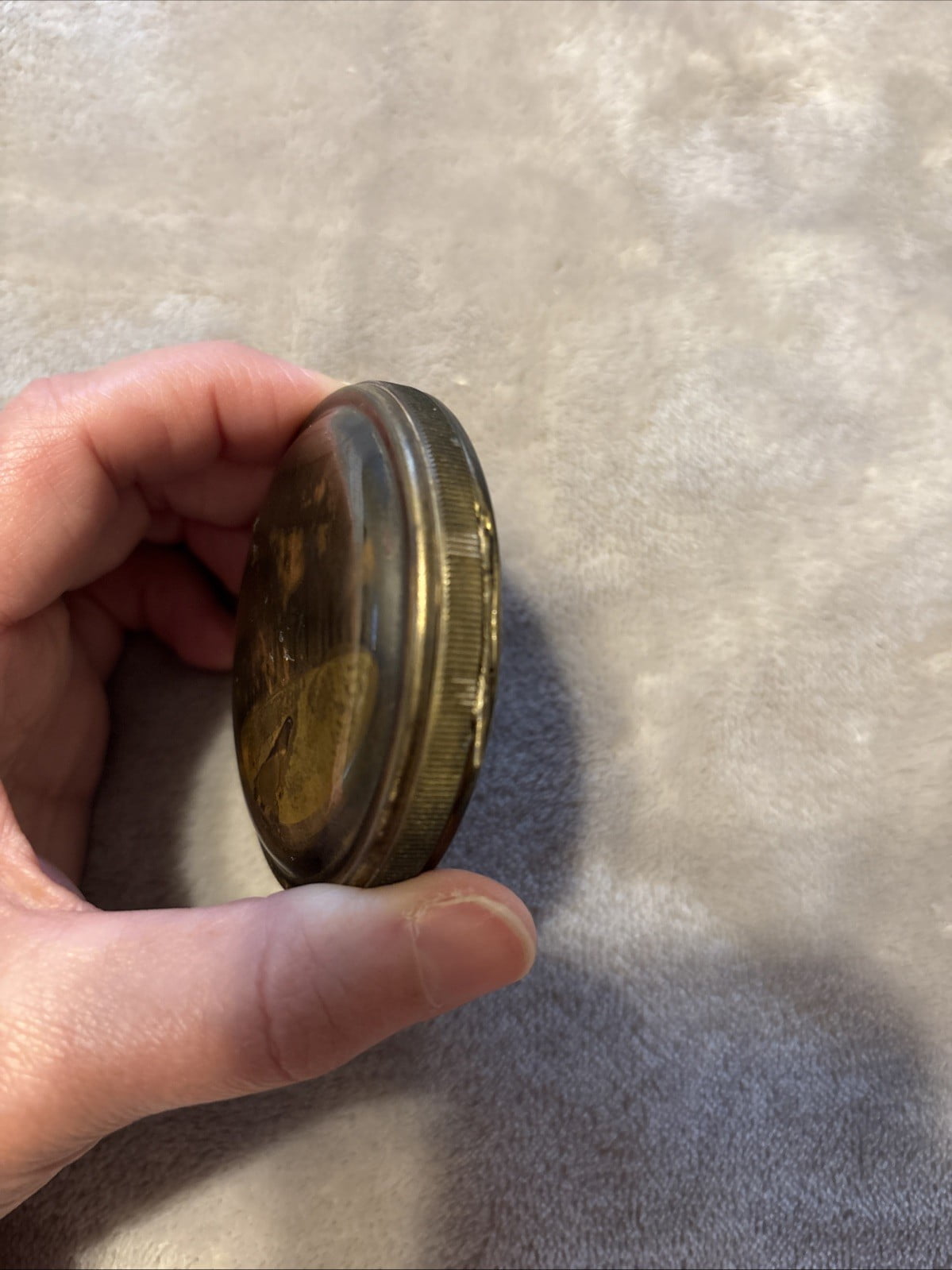 Solid Brass Push Button Pocket Compass Stanley London 1917 Ship, Reproduction