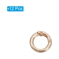 thumbnail image 3 of Uxcell 13mm Spring O Ring Round Snap Clip, Circle Trigger Keyrings Buckle Small Clamp Clasp Gold Tone 12 Pcs, 3 of 6