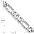 thumbnail image 5 of 14K White Gold 7mm Hand-Polished Figaro Link Bracelet, 5 of 5