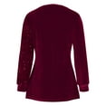 thumbnail image 4 of Uootdi Plus Size Sequin Tops for Women Sparkly Glitter Bow Crewneck Long Sleeve Shirts Evening Party Night Top Going Out Pullover Gift, 4 of 6