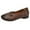 Brown, variant on ZTTD Ladies Fashion Color Blocking Leather Shallow Comfort Soft Sole Flat Casual Shoes