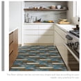 thumbnail image 4 of OULII 5Set Self Adhesive Vinyl Floor Tiles Waterproof Blue Plank Shape for Flooring, 4 of 5