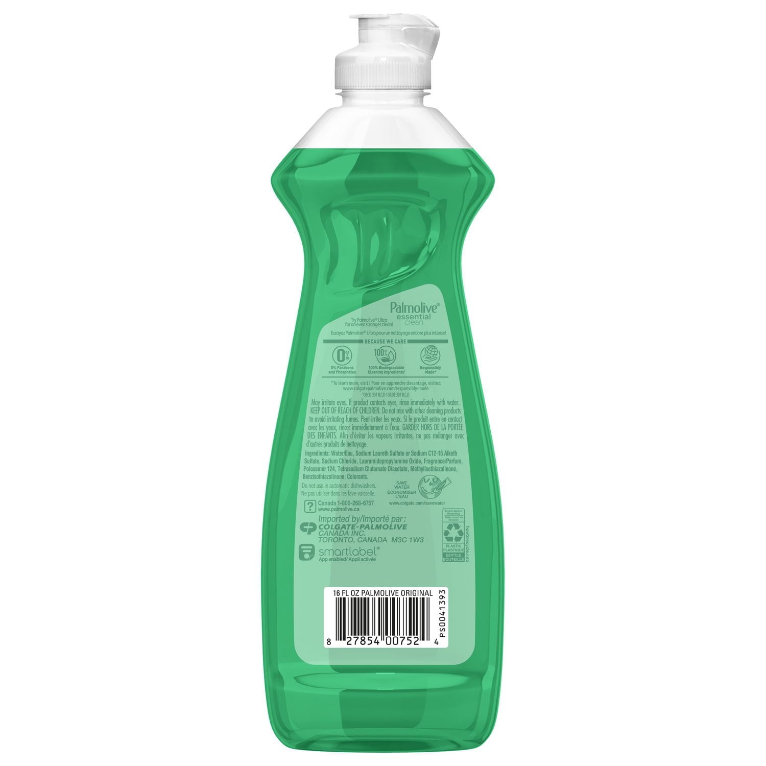Palmolive Essential Clean Liquid Dish Soap, Original Scent - 473 mL, Palmolive Essential Clean