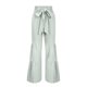 thumbnail image 4 of Pantalones largos de pierna ancha con volantes de Color sólido con correas de cordón de cintura alta informales a la moda para mujer Fridja alkflakhf35226, 4 of 5