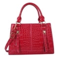 thumbnail image 1 of Bolsa De Hombro Bolso de hombro para mujer Bolso bandolera de cuero PU Bolso de mano retro (Rosa roja) Likrtyny Para Estrenar, 1 of 4