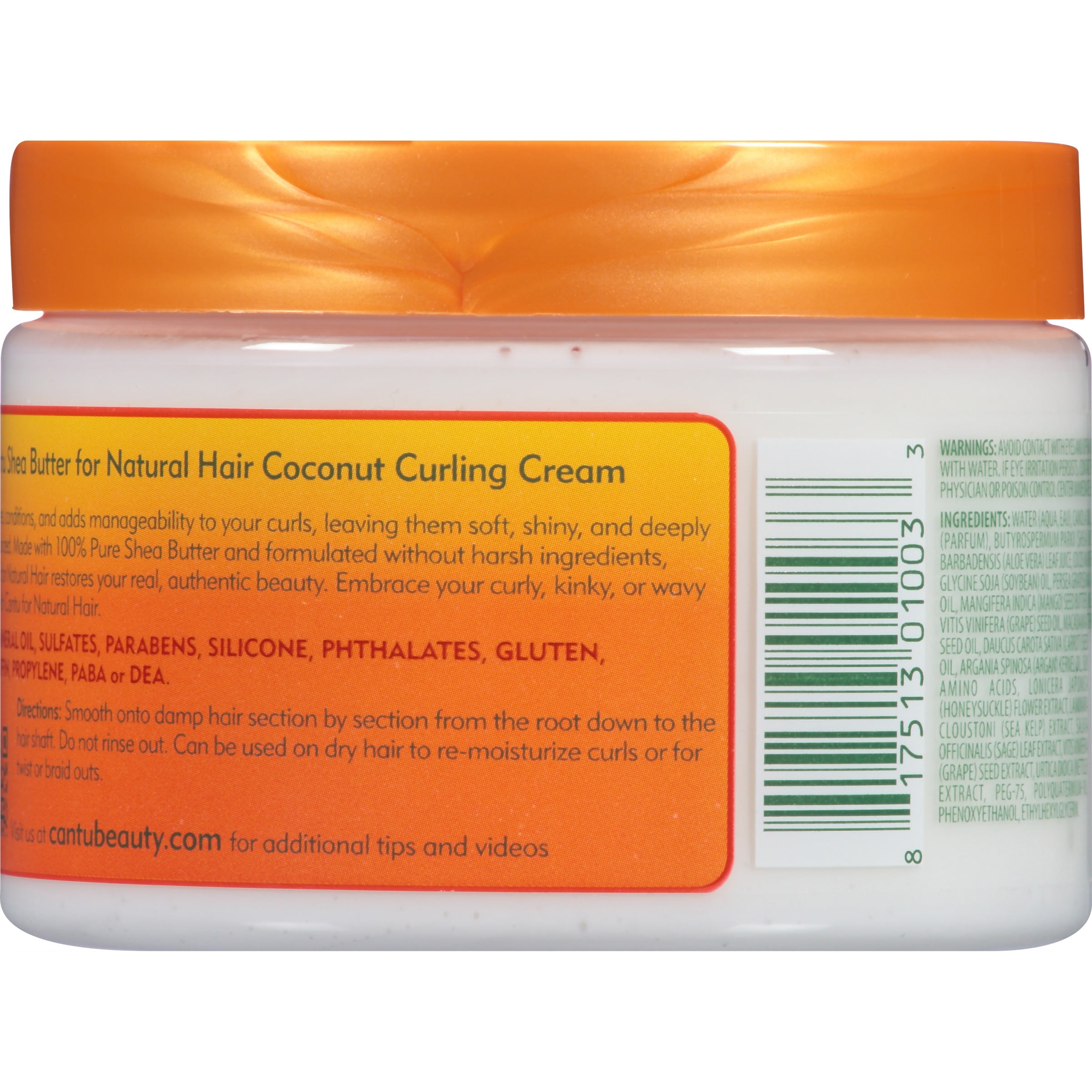 Cantu Shea Butter Coconut Curling Cream For Natural Hair 12 Oz