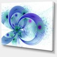 thumbnail image 2 of Fleur Fractale Bleue avec Pétales Courbés - Impression sur Toile Florale, 2 of 3