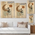 thumbnail image 4 of Designart 'Abstract Moon and Sun With Minimal Plants' Modern Print on Natural Pine Wood, 4 of 5