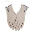 thumbnail image 2 of BadPiggies Womens Winter Warm Gloves with Sensitive Touch Screen Texting Fingers, Fleece Lined Windproof Gloves (Khaki), 2 of 9