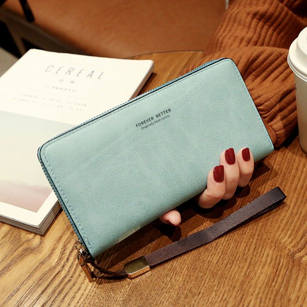 Cartera larga para mujer, bolso coreano, tarjetero multifunción, bolso para teléfono móvil, monedero, cartera para mujer