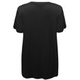 thumbnail image 2 of FashionOutfit Women's Super Soft Stretchy Jersey Solid Vneck Short Sleeve PlusSize Tops, 2 of 3