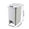 thumbnail image 3 of Dvkptbk Garbage Can Trash Can Household Bathroom Kitchen Toilet with Lid Large Trash Can Slot Bedroom Plastic Open Lid Foot Operated Kitchen & Dining, 3 of 8