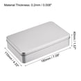 thumbnail image 2 of Metal Estaño Caja, 3uds 7.09 x 4.33 x 1.57 Rectangular Vacío Hojalata Almacenamiento Contenedores con Tapas, Plateado Tono, 2 of 4